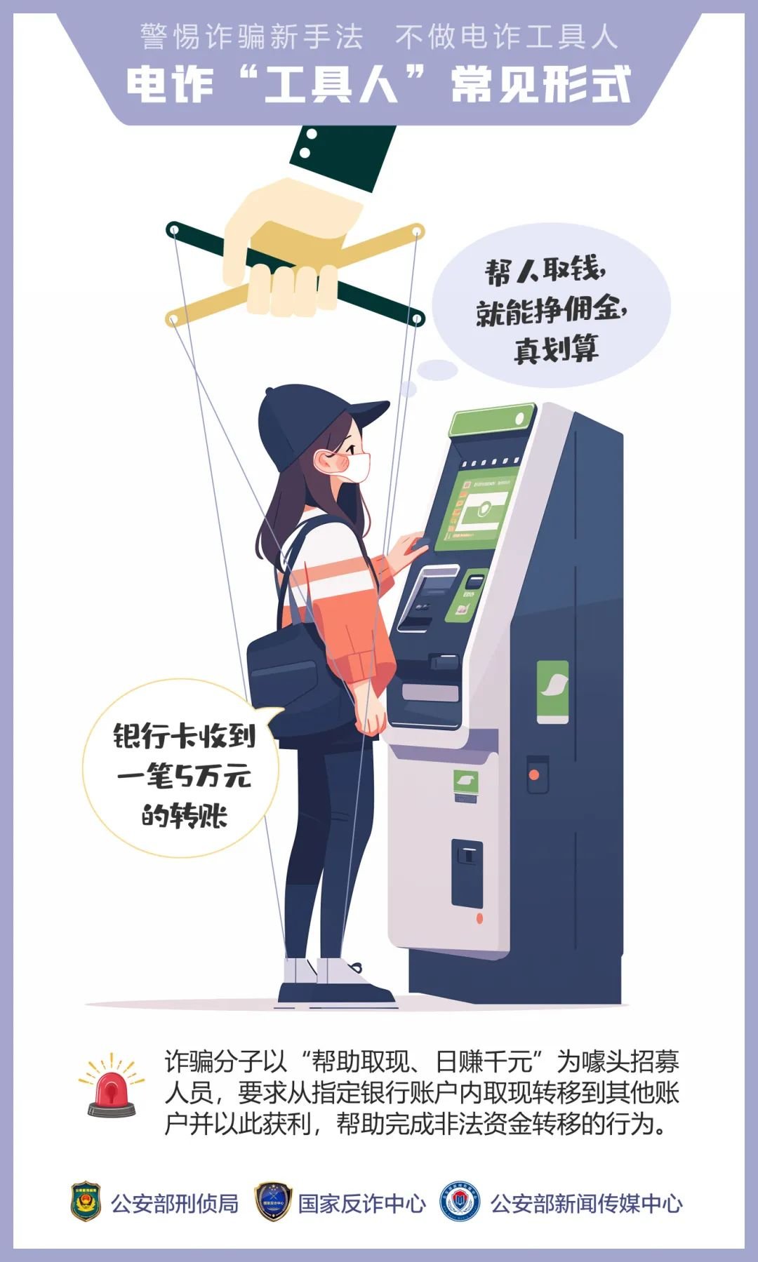 公安,機關(guān),呼吁,公眾,提高,警惕,—,誘騙,手法, . 公安機關(guān)呼吁公眾提高警惕——誘騙手法“套路深” 莫成電詐“工具人”